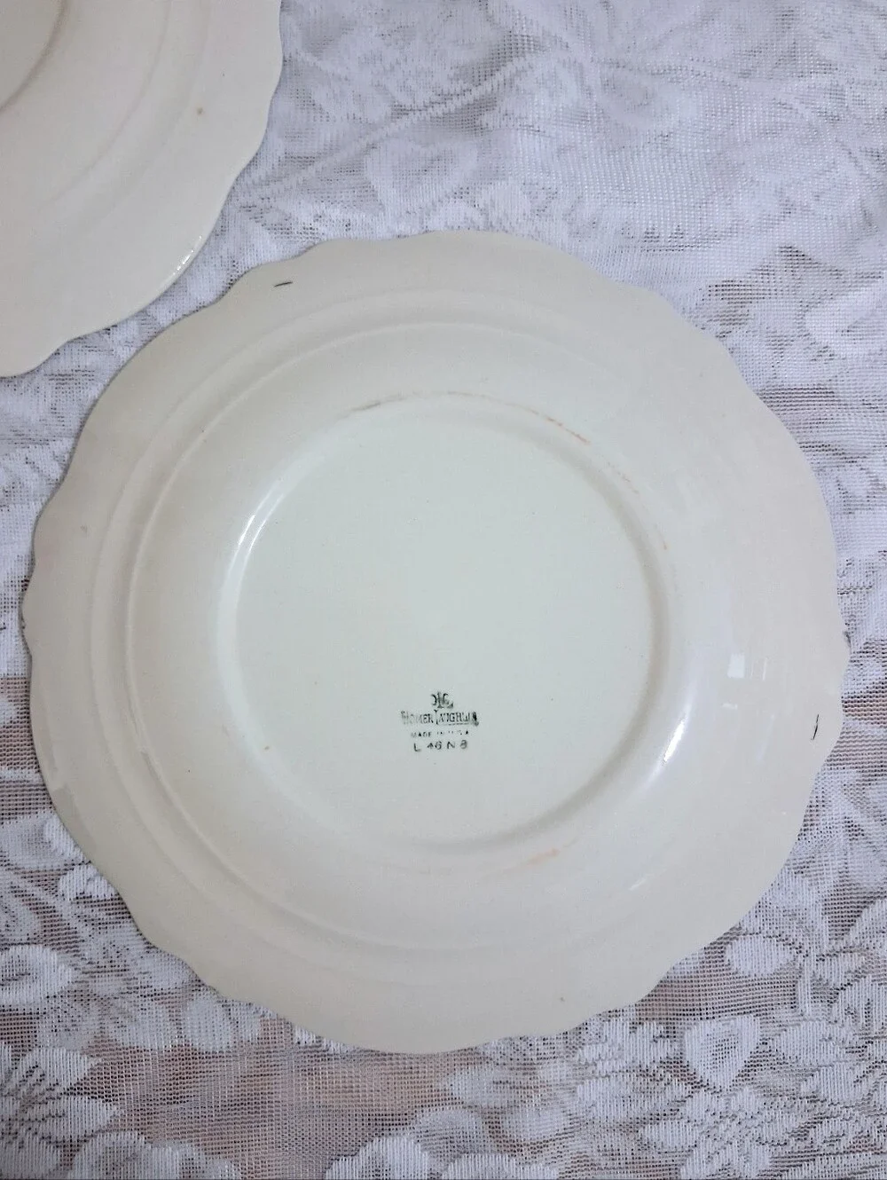 Vintage 1946 Homer Laughlin Virginia Rose Porcelain Dinner Plates Dishes